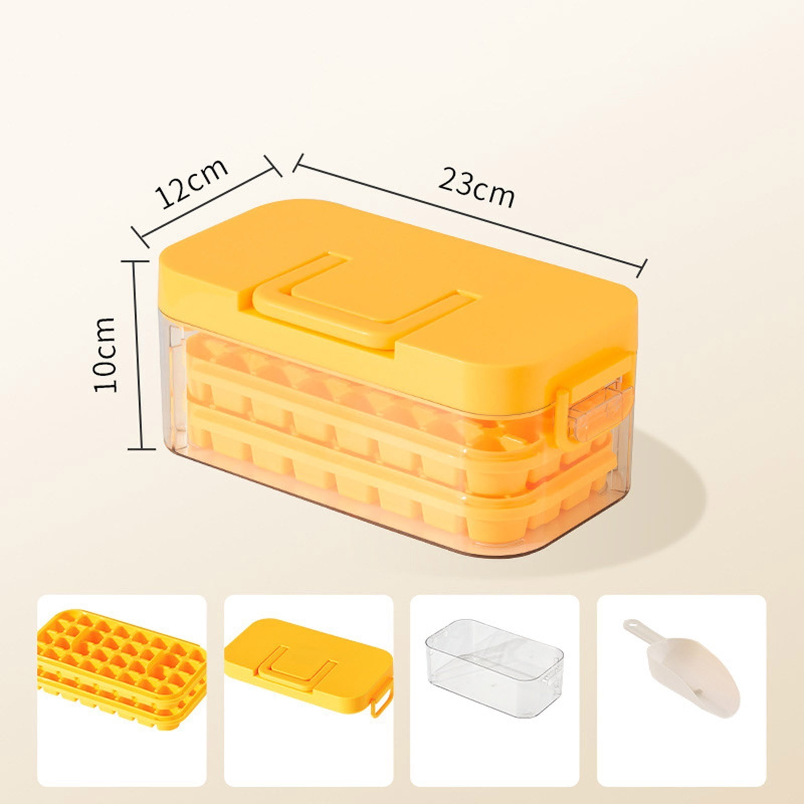 Easy Release Ice Cube Tray With Lid Storage Box Press Type Ice Cube Mold For Freezer Cocktail Whiskey Home Bar Use