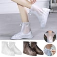 thumbnail image 3 of Rain Boot Waterproof Shoes Covers, Sand Control Non-Slip Shoe Cover Galoshes, PVC Rubber Sole Reusable Rain Snow Boots Overshoes, 3 of 8