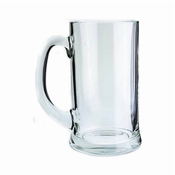 12003820 Icon - Juego de 6 tazas de cerveza (660 ml, con trazo de 0,5 l, cristal 6 Tarros Para Cerveza De Vidrio Capacidad 610 Ml. Vaso con Asa Vaso Cervecero Transparente Michelada Beer