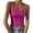 Hot Pink, variant on JIUKE Tank Top for Women Summer Sleeveless Round Neck Shirts Ribbed Knit Tight Fitted Basic Slim Going out Tops
