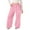 P-Pink, variant on Ulitacool Girls Spring Trousers High Waist Sweatpants Straight Leg Bow Tie Joggers With Pockets Pants Basic Playsuit Beige 4-5 Years