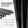 thumbnail image 6 of Superior Blackout Solid Light Filtering Back Tab Curtain Panel Set, 52" x 72", Black, 6 of 11