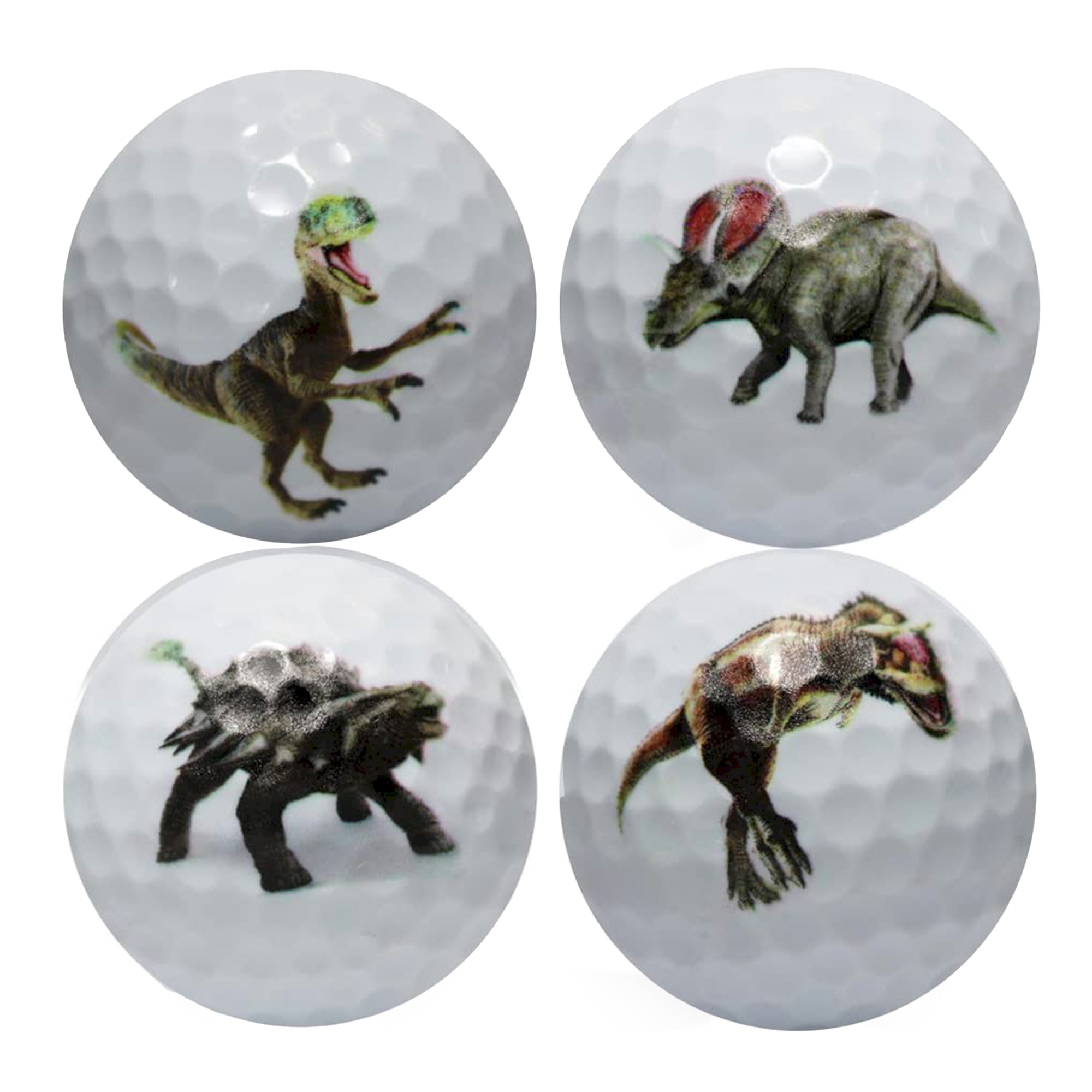 Dinosaur Golf Balls – 12 Pack – Prehistoric Fun Set by GBM Golf