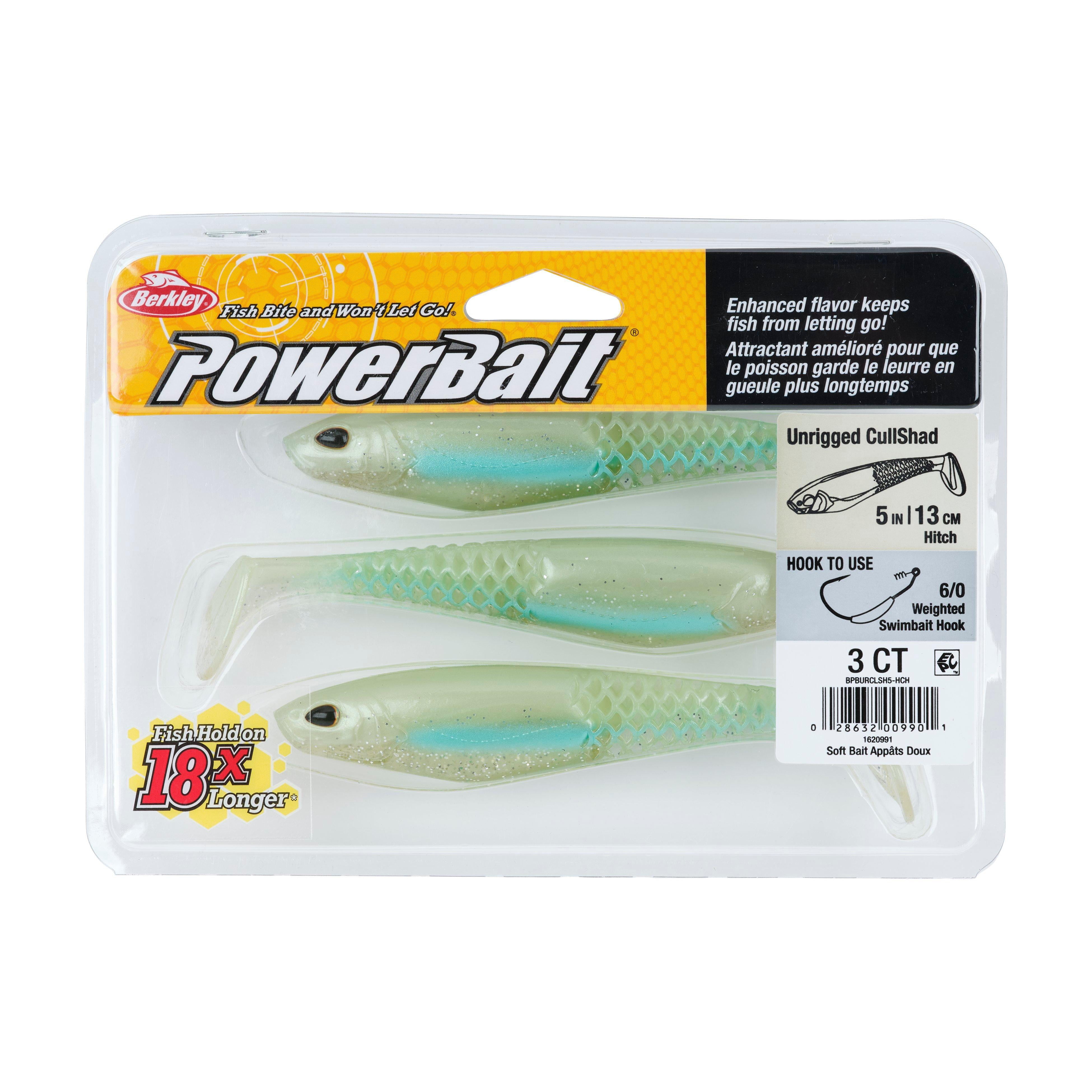 Berkley PowerBait® Unrigged CullShad, 5 in, Hitch