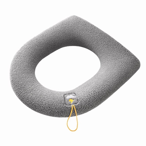 Solid Color 1 Pcs Universal N2N Soft Warmer Toilet Lid Accessories Toilet Lid Cover Closestool Mat Seat Case Toilet Seat Mat GREY