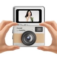 thumbnail image 3 of Pocket-Size Mini Camera 4K Portable Small Camera with 1.47in 180 Flip Screen for Travel Recording Birthday Gift for Friends (Orange), 3 of 12