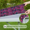 thumbnail image 6 of Square Tablecloth with Elastic Edges 34 * 34 Inch Pioneer Waterproof Flower Wallpaper Table Cover Washable Indoor and Outdoor for Party Kitchen Dinner Banquet Patio Picnic, 6 of 6