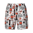 thumbnail image 4 of Lsque Mens Swim Trunks Modern Life Pattern - Bathing Suit Compression Liner - Beach Swim Shorts Swimwear - (S-3XL) - Stretch Quick Dry -Medium, 4 of 9