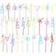 thumbnail image 1 of Pajitas Divertidas Y Locas, Coloridas Y Reutilizables, Para Suministros De Fiesta 30 Eigraketly  HA035840-00, 1 of 6