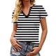 thumbnail image 5 of Camisas de Manga Corta para las Mujeres Casual Impresión No Estructurada Botón Arriba Blusa Cuello Tripulado Top de Verano, Tops de Manga Corta de las Mujeres Casual, 5 of 6