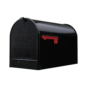 Gibraltar Mailboxes Stanley Extra Large, Steel, Post  Mailbox, Black, ST200B00