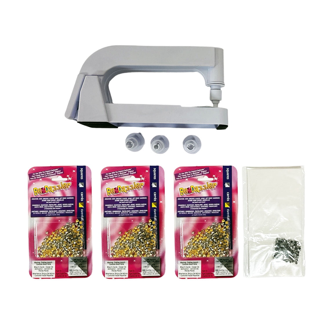 TV Time Direct - Bedazzler DELUXE Gold & Silver Stars Kit 600 Star Studs All Ages Fashion - White