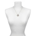 thumbnail image 3 of Delight Jewelry Silvertone Small Hot Pink & Purple Butterfly Silver-tone You Mean the World to Me Ring Necklace, 18", 3 of 4
