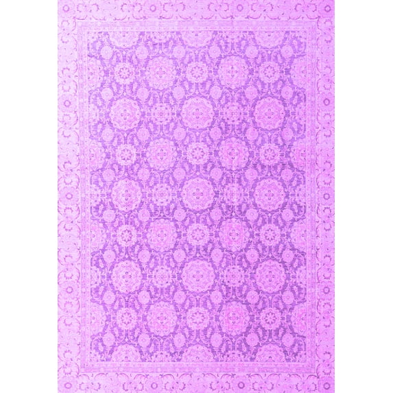 Ahgly Company Indoor Rectangle Abstract Purple Modern Area Rugs, 4' x 6'
