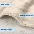 thumbnail image 3 of PETMAKER Dog Blanket - 60x80in Sherpa Blanket for Bed, Couch or Car (Cream), 3 of 9