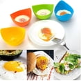 thumbnail image 3 of Nonstick Silicone Egg Poacher Cups, Microwave Suitable For Fast Cooking, Space-Saving Stackable For Small Kitchens Or Dorm Rooms, 3 of 5