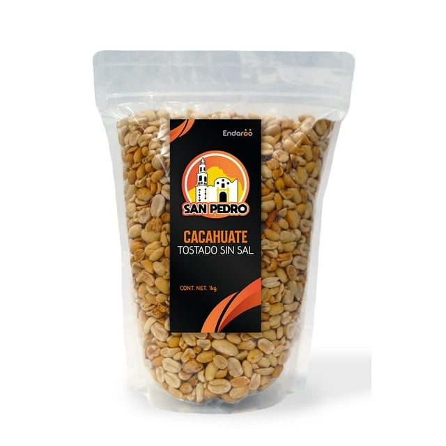 1Kg Cacahuate Pelado Tostado Sin Sal - Natural, Saludable y Calidad Premium Naima Bolsa