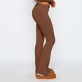 thumbnail image 4 of Ladies Basic Pants Slim Fit Solid Color Y2K Style Vacation Outfit (Black S), 4 of 7