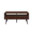 thumbnail image 4 of Table Basse en Bois de 40 Pouces avec Pieds Épingle - Noyer Foncé / Noir, 4 of 6