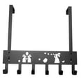 thumbnail image 4 of EXHUMKY Black Iron Punch Free Storage Rack Over Door Hanging Hook for Home Organization, 4 of 7