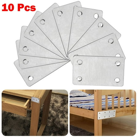 

10Pcs Flat Repair Mending Plate Joining Bracket Support Furniture Connection