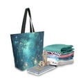 thumbnail image 2 of FORMRS Womens Canvas Tote Bag with Zipper Inner Pocket Shoulder Handbag, Magical Forest Glowing Lights, 2 of 7