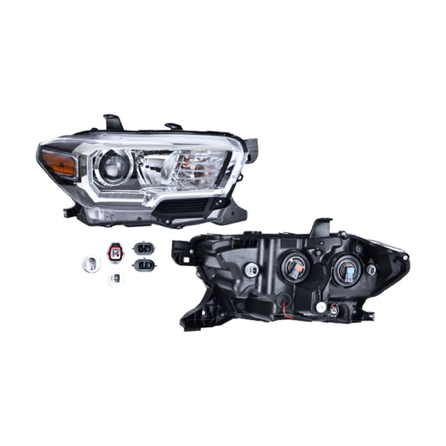 Faro Tacoma 2016 A 2019 Toyota Der Fdo Negro C/Leds C/Luz Día DEPO .