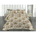 thumbnail image 2 of Ambesonne Floral Vintage Quilted Coverlet 3 Pcs, Nostalgic Love Bloom, Queen Size, Beige Multicolor, 2 of 4