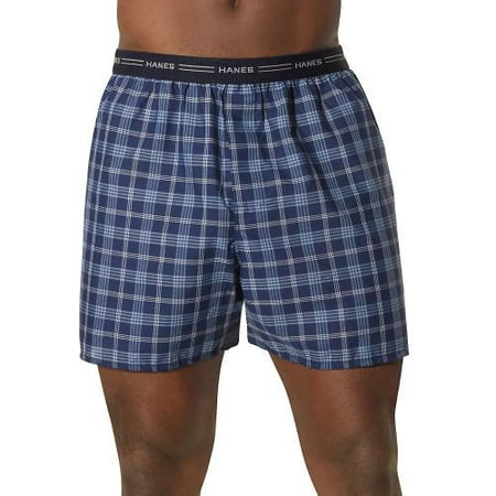Hanes Red Label Men`s Exposed Elastic Waistband Boxer, S, Assorted ...