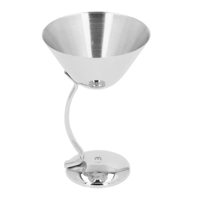 Stainless Steel Martini Glass, Strong Impact Joint Stainless Steel Cocktail Glass Beautiful For Birthday Parties For Restaurants Stainless Steel Color