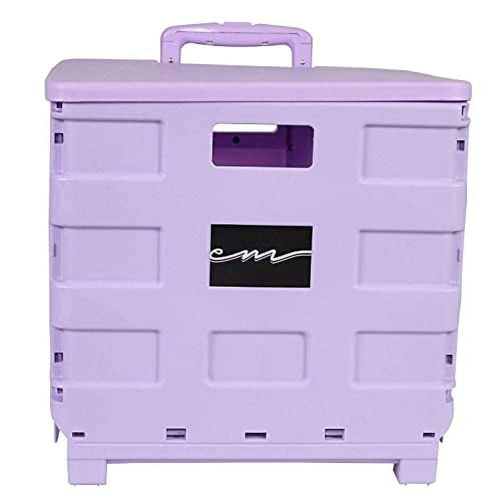 Everything Mary Collapsible Storage Cart for Crafts & Supplies, Purple