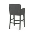 thumbnail image 6 of Upholstered Counter Height Bar Stools Set of 2, Modern Counter Stools with Backs 30.5 inch, Fabric in Charcoal, 6 of 9