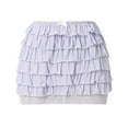 thumbnail image 4 of Women Shorts Lace Low Rise Mini Skirt Micro Skirt Asymmetrical Ruffle Hem Flared Lingerie Short Pettipants Womens Pants Trendy S, 4 of 7