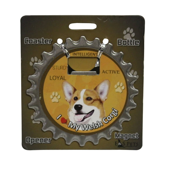 I Love my Welsh Corgi Magnetic Bottle Opener