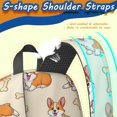 thumbnail image 5 of Corgi and Bone Beige Pattern 17" School Backpacks for Teens,Waterproof Oxford Fabric,S-Shape Padded Straps for School,Travel,Hiking,Camping, 5 of 6