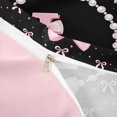 thumbnail image 4 of Manfei Kawaii Bow Personalized Initial L Twin Bedding for Girls,Cartoon Pearl Bowknot Alphabet Duvet Cover Set for Kids Teens,Pink Reversible,Microfiber Bedroom Decor,2pcs,No Comforter, 4 of 6