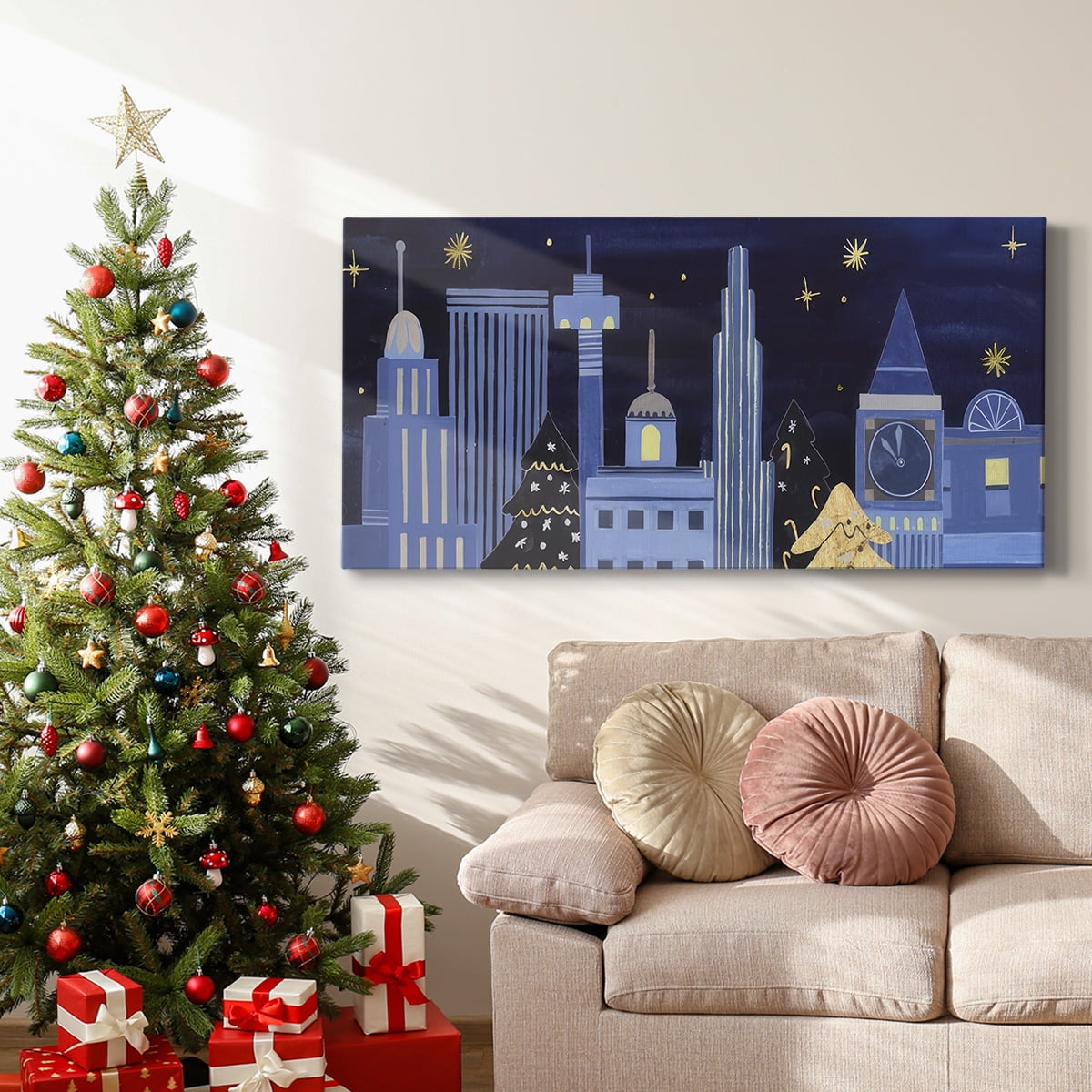 Holiday Night Collection D- Gallery Wrapped Canvas