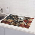 thumbnail image 6 of Honeii American Flag Deer Art Print Kitchen Drying Mat Coffee Bar Mat Hide Stain Coffee Maker Mat for Countertops Coffee Pot Dish Drying Mat, 6 of 7