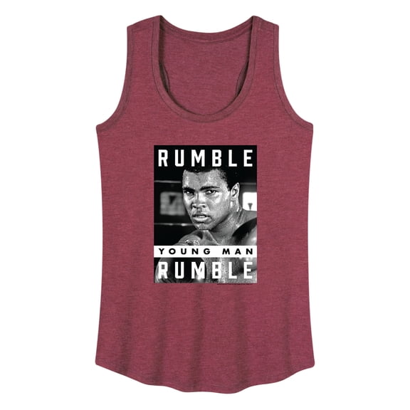 Muhammad Ali - Boxing Legend - Rumble Young Man Rumble - Women's Racerback Tank Top
