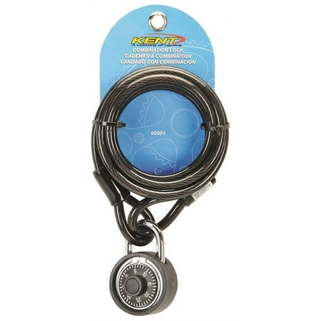 Kent 92001 Combination Lock With Cable, Steel