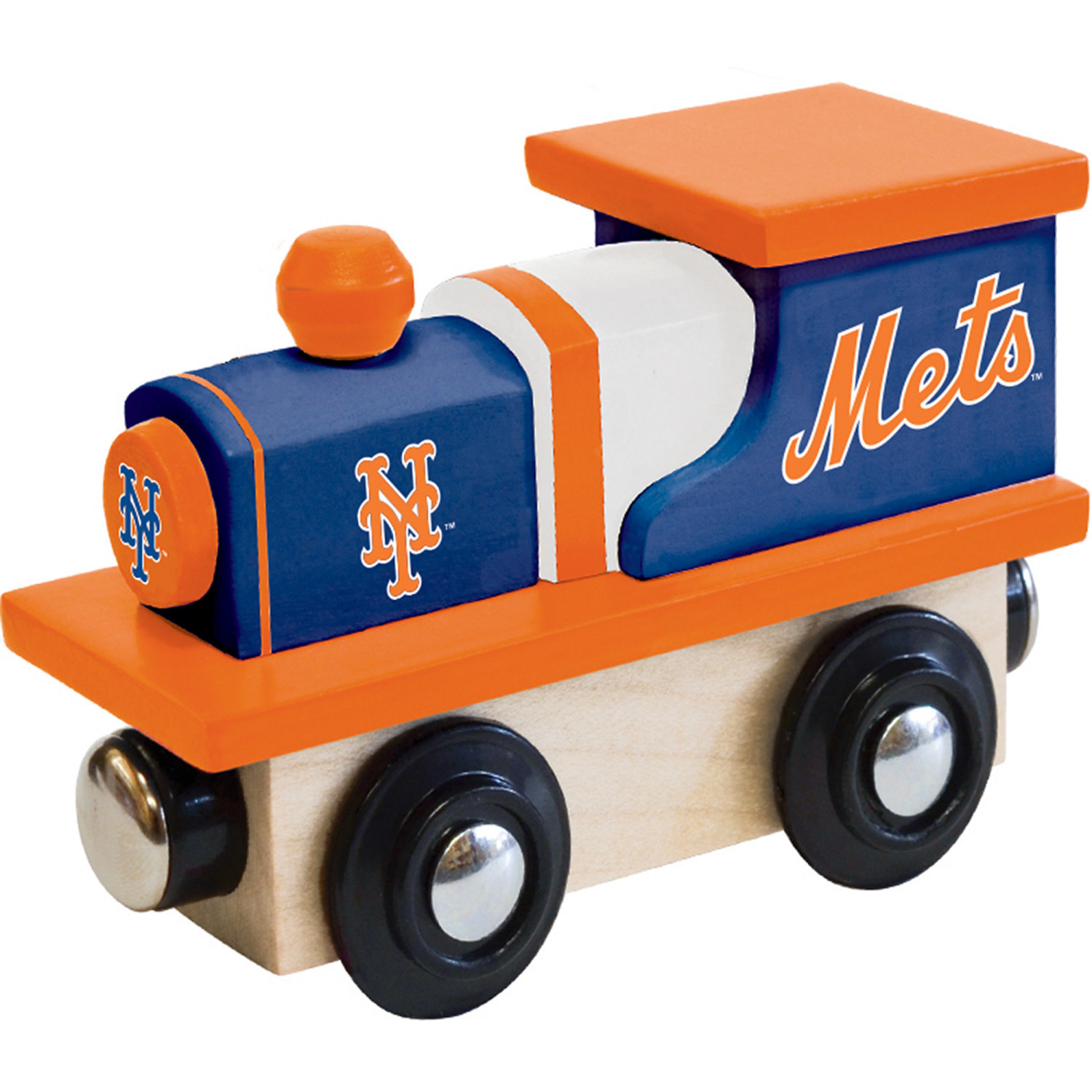 MasterPieces Officially Licensed MLB New York Mets Wooden Toy Train Engine For Kids - image 2 of 5