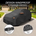 thumbnail image 4 of Funda de coche única Bargains película de aluminio cubierta exterior para todo clima protección impermeable con cremallera en la puerta del conductor negra para Hyundai Ioniq 6, 4 of 7