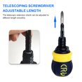 thumbnail image 4 of Stubby Screwdriver Ratcheting Screwdriver Slotted and Cross Dual-end Telescoping CR-V Screwdriver Multitool for Electronics Home Maintenance, 4 of 8