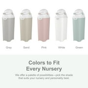Foundations Tall Diaper Pail, Gray, 2-Pack