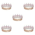 thumbnail image 2 of VONKY Alloy Exquisite Craft And Delicate Pattern Rhinestone For Wedding Or Bridal Electroplated Gold + pink 5Set, 2 of 6