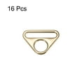 thumbnail image 3 of Uxcell 1.26" Adjuster Triangle with Bar Swivel Clip D Dee Ring Buckle, 16Pack Gold, 3 of 5