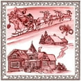 thumbnail image 4 of Melissa Wang 20x20 Black Modern Wood Framed Wall Art Titled - Christmas Wonderland Toile I, 4 of 6