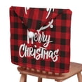 thumbnail image 1 of Xihbxyly Funda de Silla Navideña con Diseño de Papá Noel a Cuadros, Decoración Festiva para El Respaldo, Perfecta para Cenas Navideñas, Bodas y Reuniones Familiares. Poliéster Duradero, 65 X 50 Cm, 1, 1 of 2
