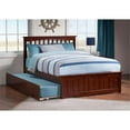 thumbnail image 2 of Leo & Lacey Urban Full Trundle Platform Bed in Walnut, 2 of 4