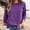 A_Purple#01, variant on Yteetum 3/4 Sleeve Sweatshirts for Women Oversized Crewneck Pullover Sweatshirt,Womens Fall Solid Round Neck Lightweight Loose 3/4 Length Sleeve Sweatshirts